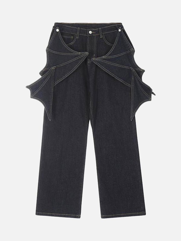 TALISHKO - Bat Wing Straight Leg Jeans, streetwear fashion, talishko.com