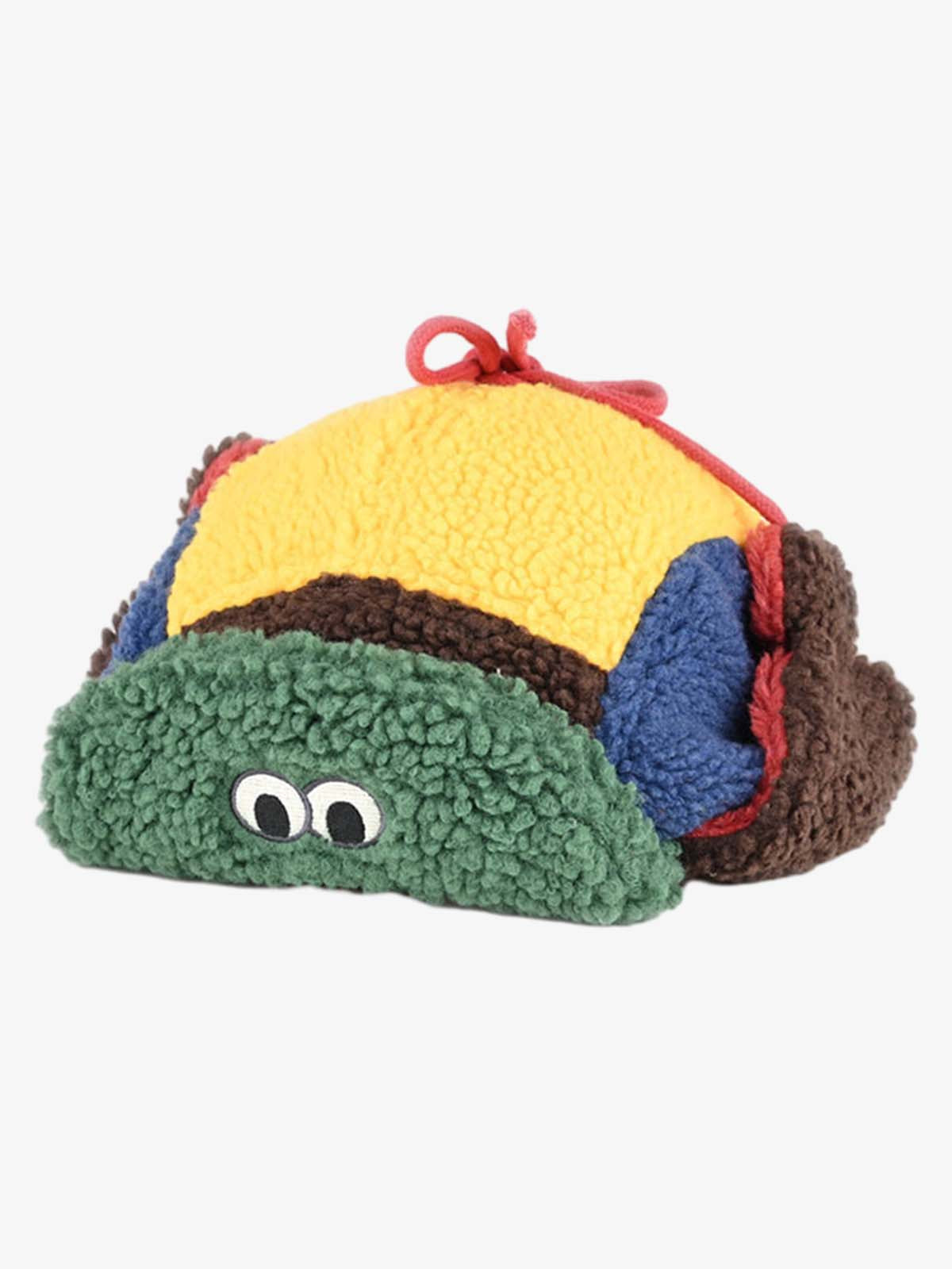 Frog Visor Faux Sherpa Trapper Hat, Tie Strap | TALISHKO