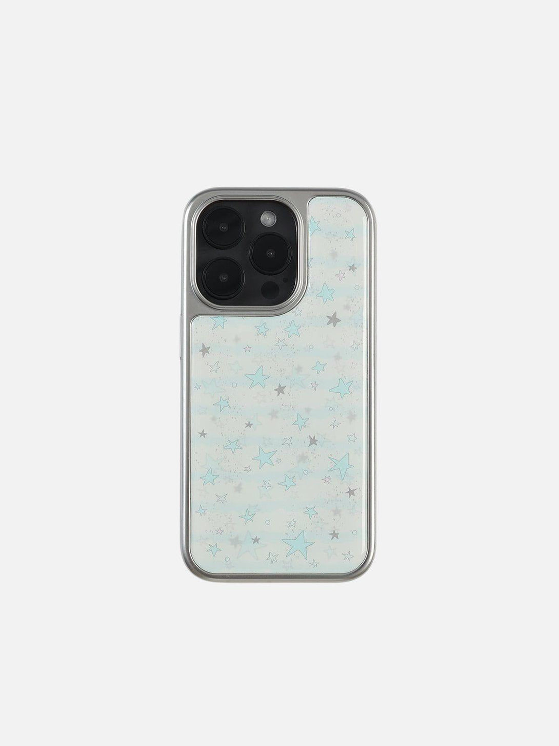TALISHKO phone case with blue star pattern, front view highlighting sleek design.