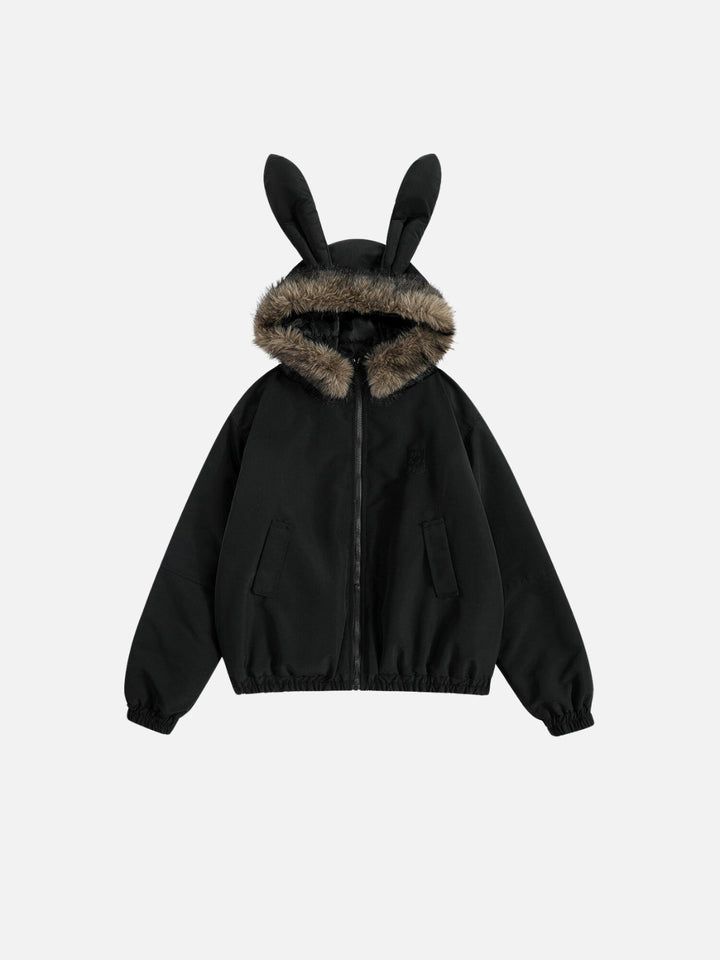 TALISHKO - Bunny Ear Hooded Coat - streetwear fashion - talishko.com