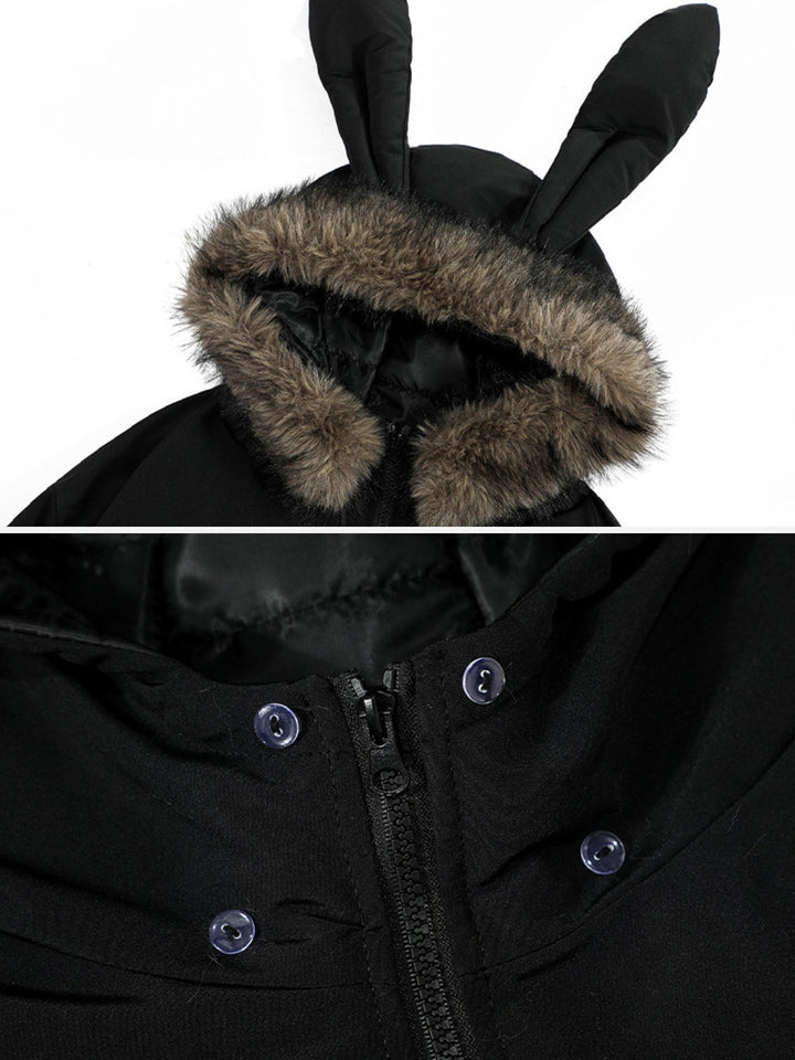 TALISHKO - Bunny Ear Hooded Coat - streetwear fashion - talishko.com