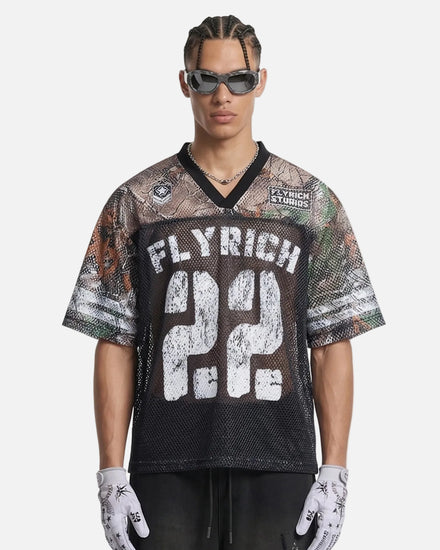 TALISHKO Camo Mesh Digital Print Jersey Tee