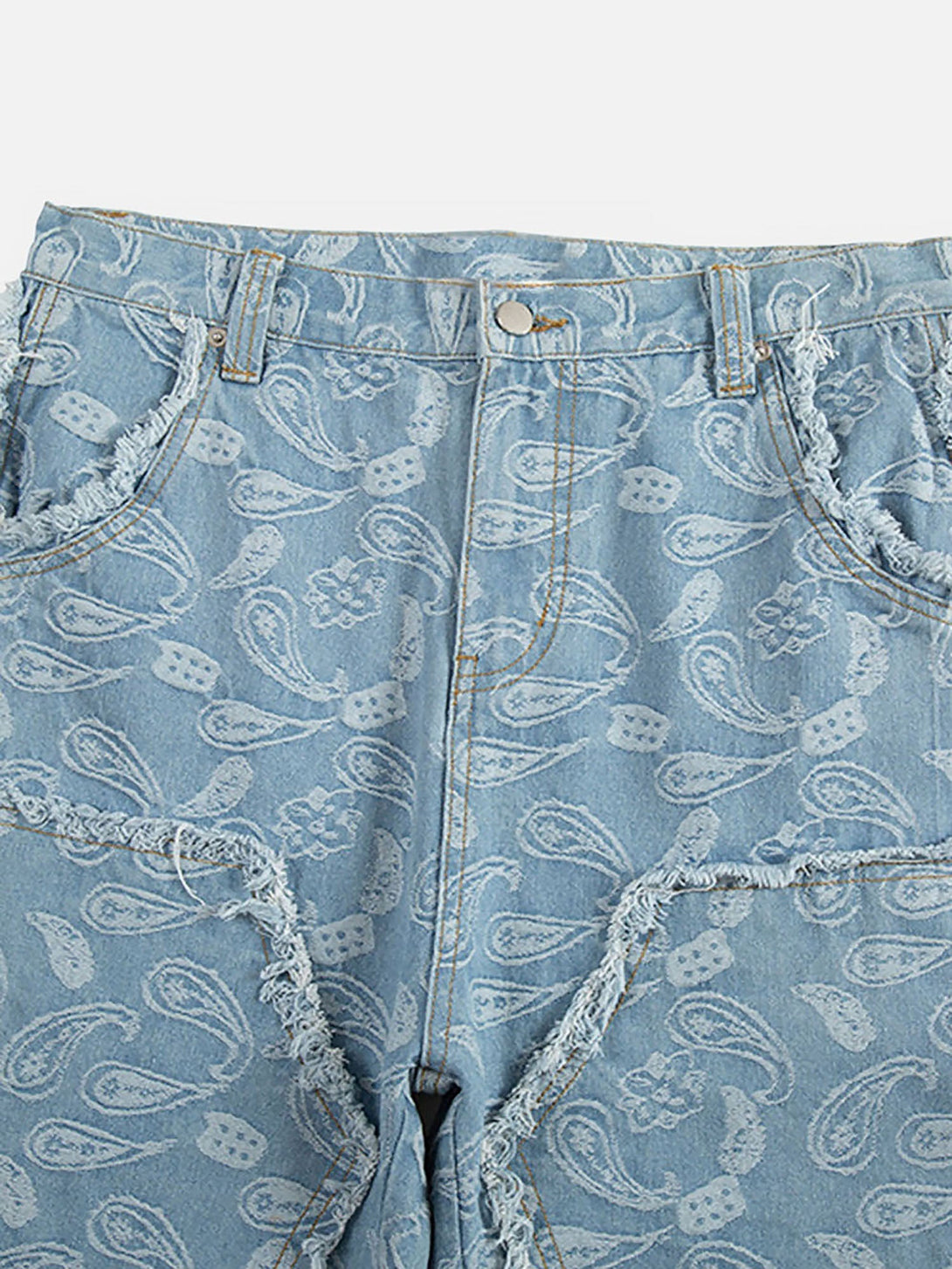 TALISHKO - Cashew Flower Cut Jeans, streetwear fashion, talishko.com