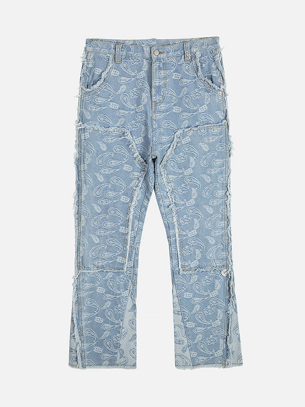 TALISHKO - Cashew Flower Cut Jeans, streetwear fashion, talishko.com