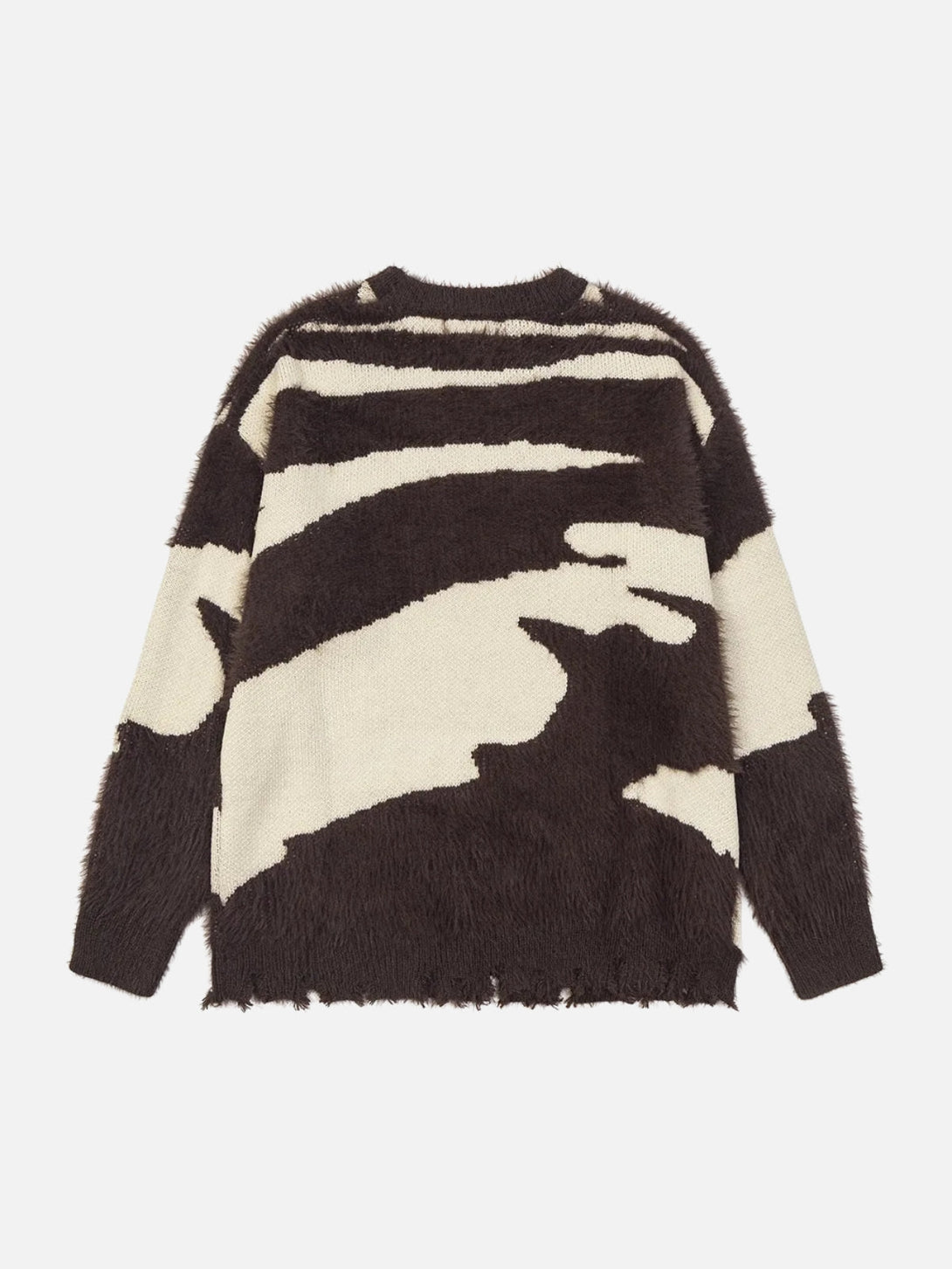 TALISHKO - Color Block Letter Jacquard Sweater - streetwear fashion - talishko.com