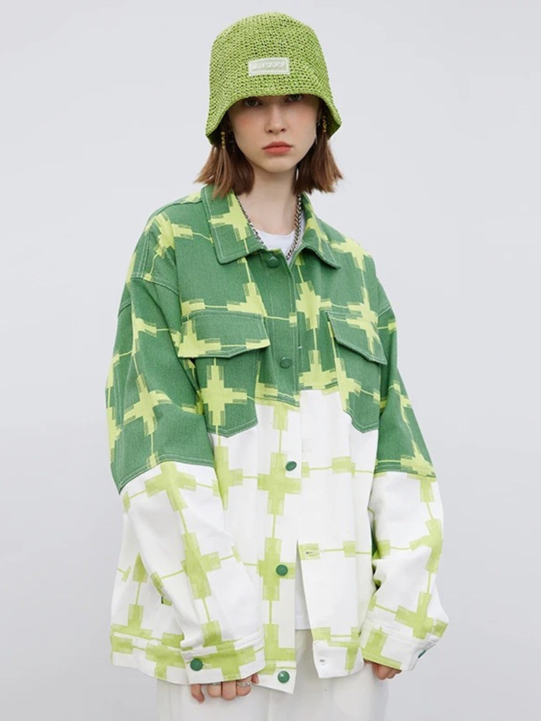 TALISHKO - Color Block Patchwork Denim Jacket - streetwear fashion - talishko.com