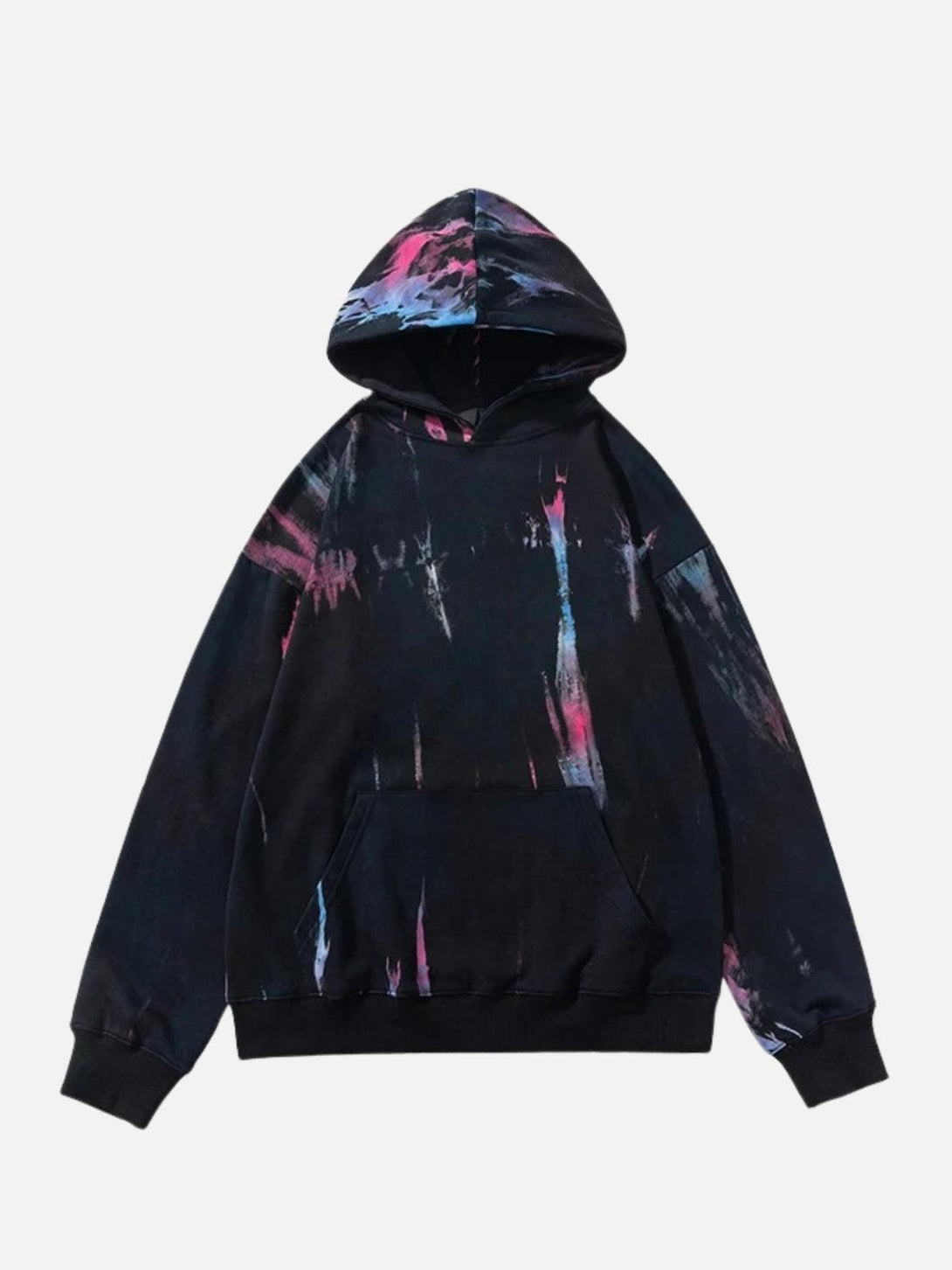 TALISHKO hoodie in vibrant graffiti style, featuring artistic splashes on a dark background.