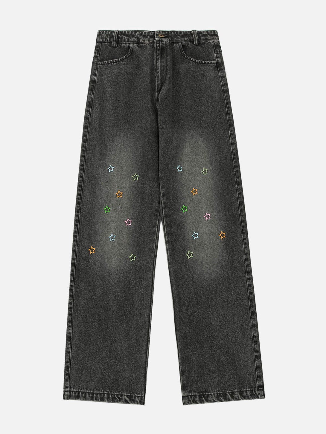 TALISHKO - Colorful Star Loose Jeans, streetwear fashion, talishko.com