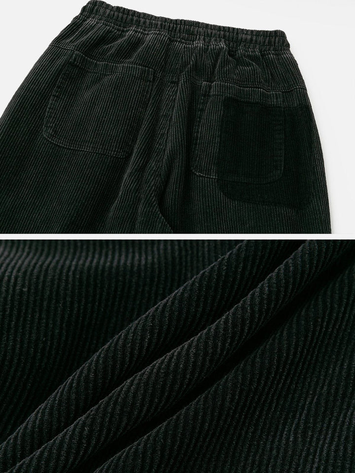 TALISHKO - Corduroy Black Pants, streetwear fashion, talishko.com