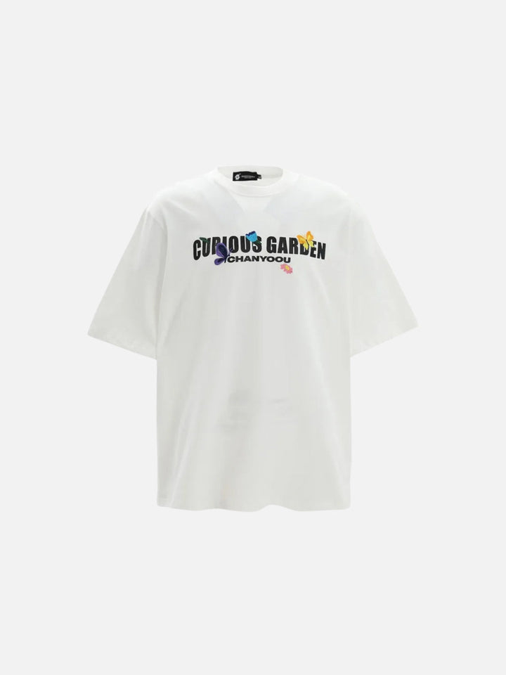 TALISHKO - Curious Garden Flower Embroidery High Street Tee - streetwear fashion - talishko.com