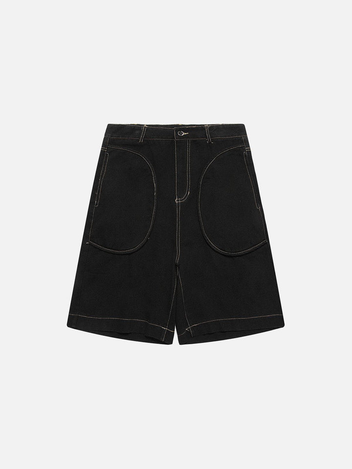 TALISHKO - Curved Pockets Jorts - streetwear fashion, outfit ideas - talishko.com