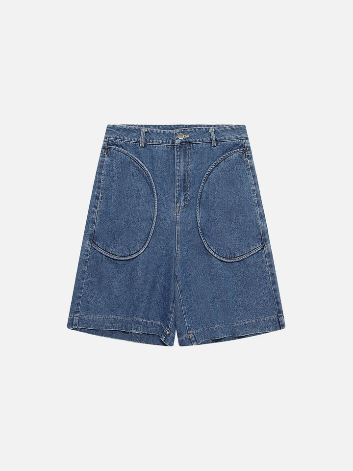 TALISHKO - Curved Pockets Jorts - streetwear fashion, outfit ideas - talishko.com