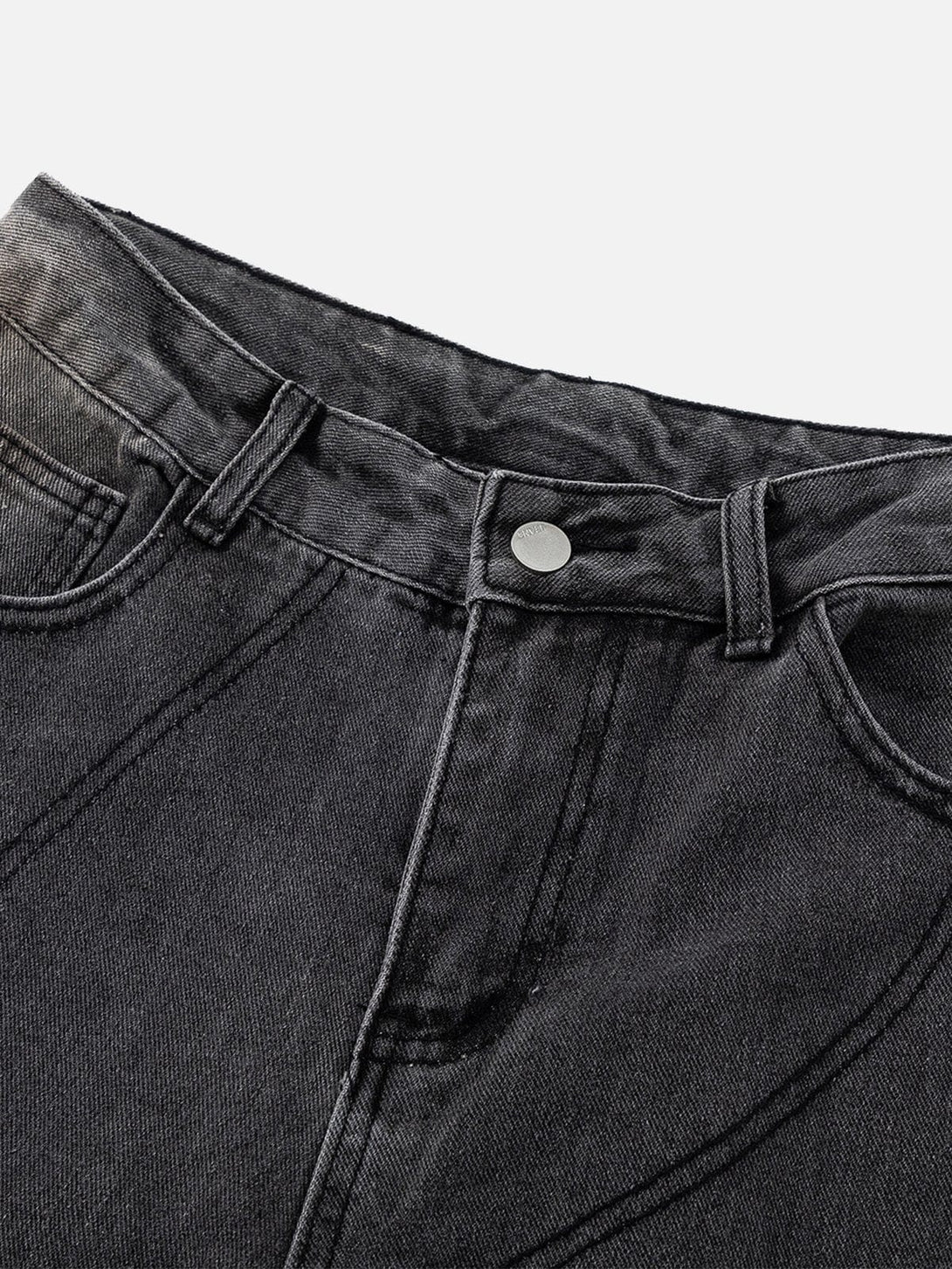 TALISHKO - Cut Fringe Washed Jeans - streetwear fashion - talishko.com