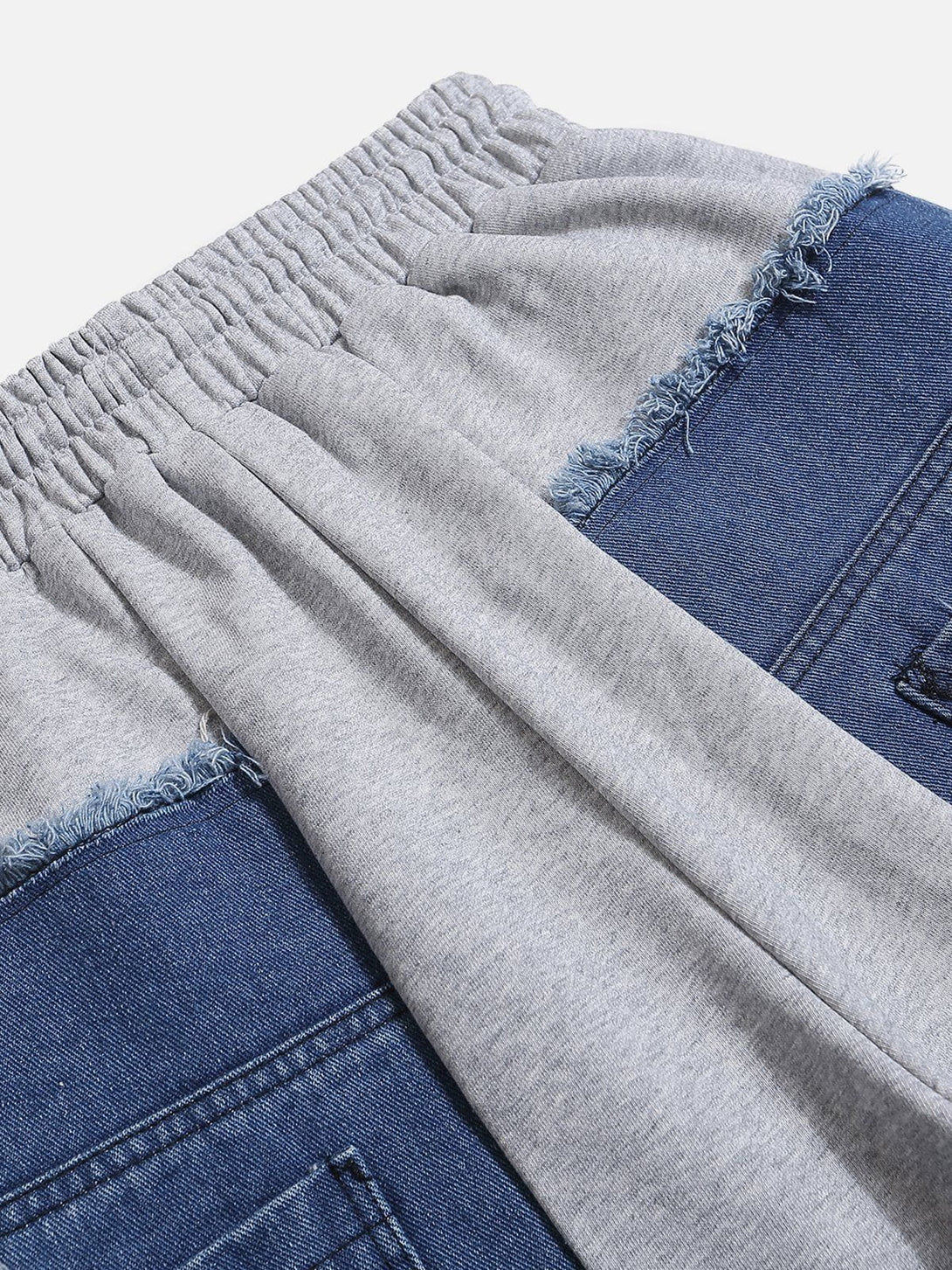 TALISHKO - Denim Patchwork Sweatpants, streetwear fashion, talishko.com