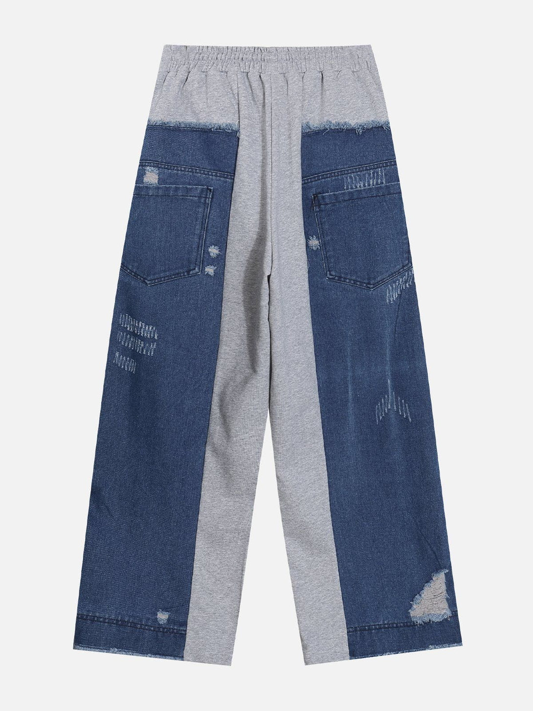 TALISHKO - Denim Patchwork Sweatpants, streetwear fashion, talishko.com
