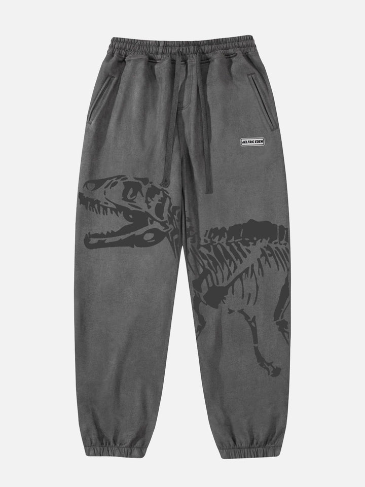 TALISHKO - Dinosaur Print Drawstring Sweatpants, streetwear fashion, talishko.com