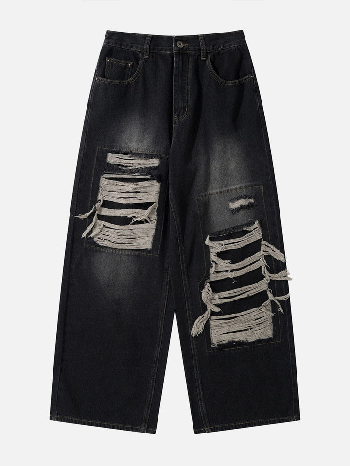 TALISHKO - Distressed Design Loose Jeans, streetwear fashion, talishko.com