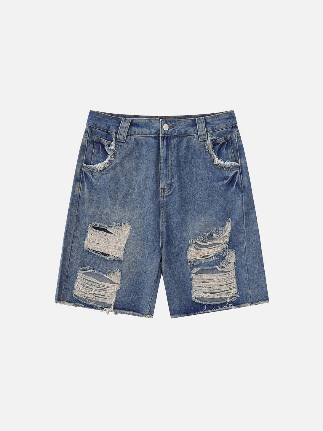 TALISHKO - Distressed Vintage Ripped Jorts - streetwear fashion, outfit ideas - talishko.com