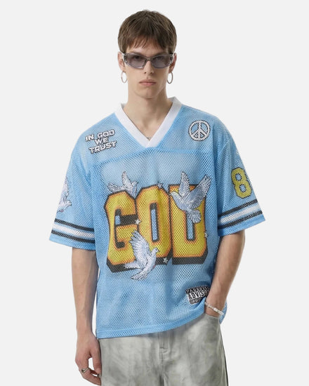 TALISHKO Dove Graphic Mesh Football Jersey