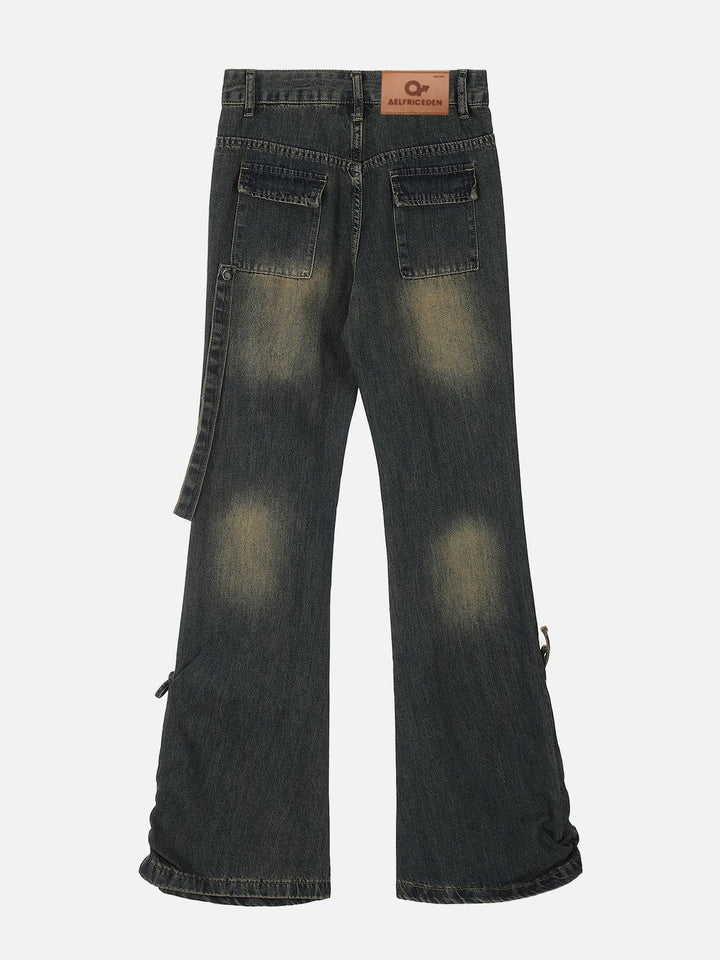 TALISHKO - Drawstring Wrinkle Jeans, streetwear fashion, talishko.com