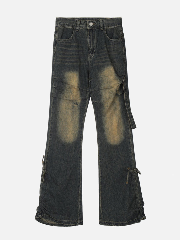 TALISHKO - Drawstring Wrinkle Jeans, streetwear fashion, talishko.com