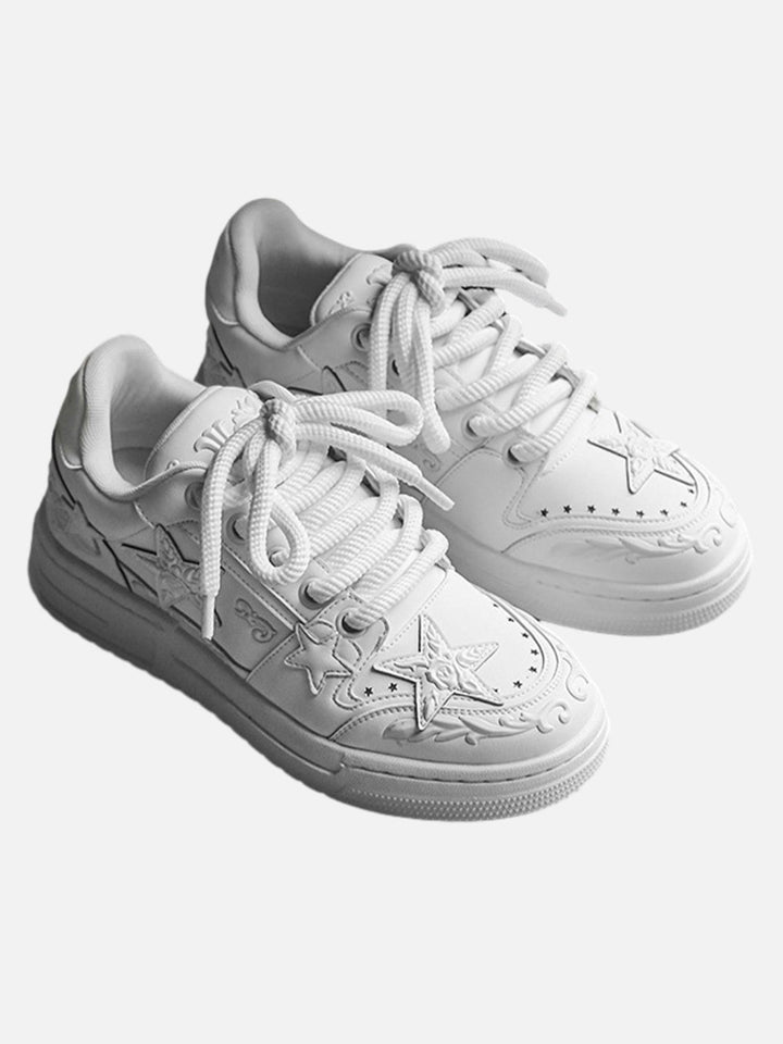 TALISHKO - Embossed Stars Casual Board Shoes - streetwear fashion - talishko.com