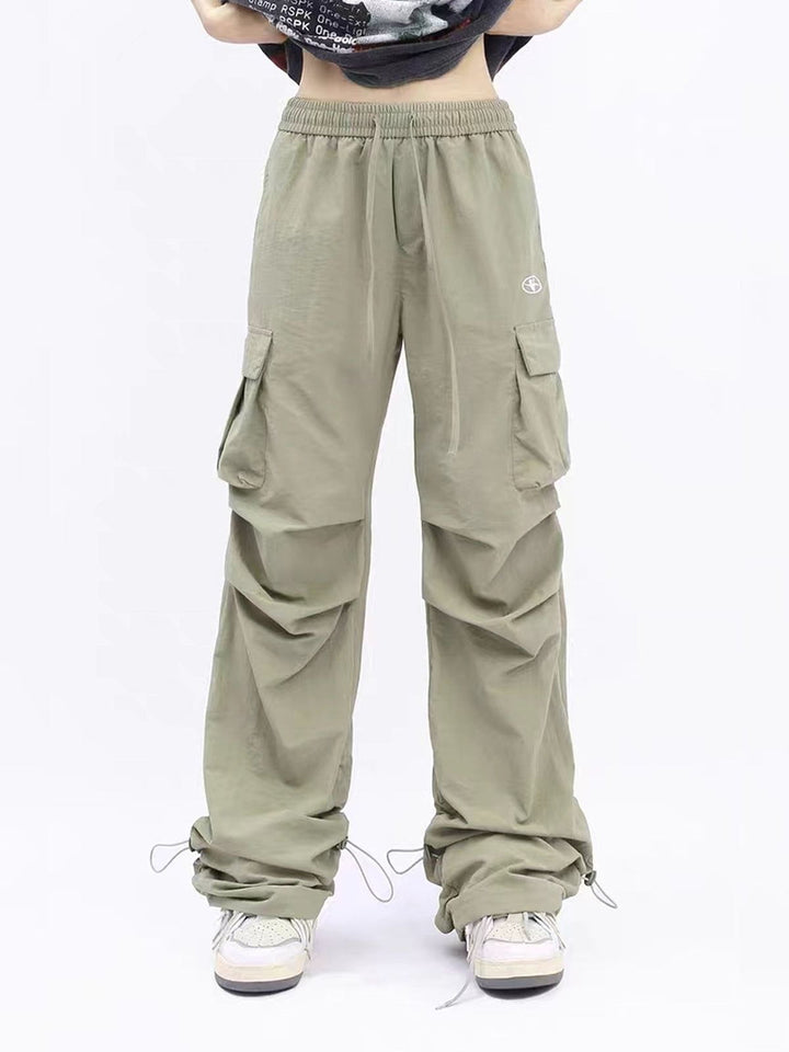 TALISHKO - Embroidered Wrinkle Cargo Pants, streetwear fashion, talishko.com