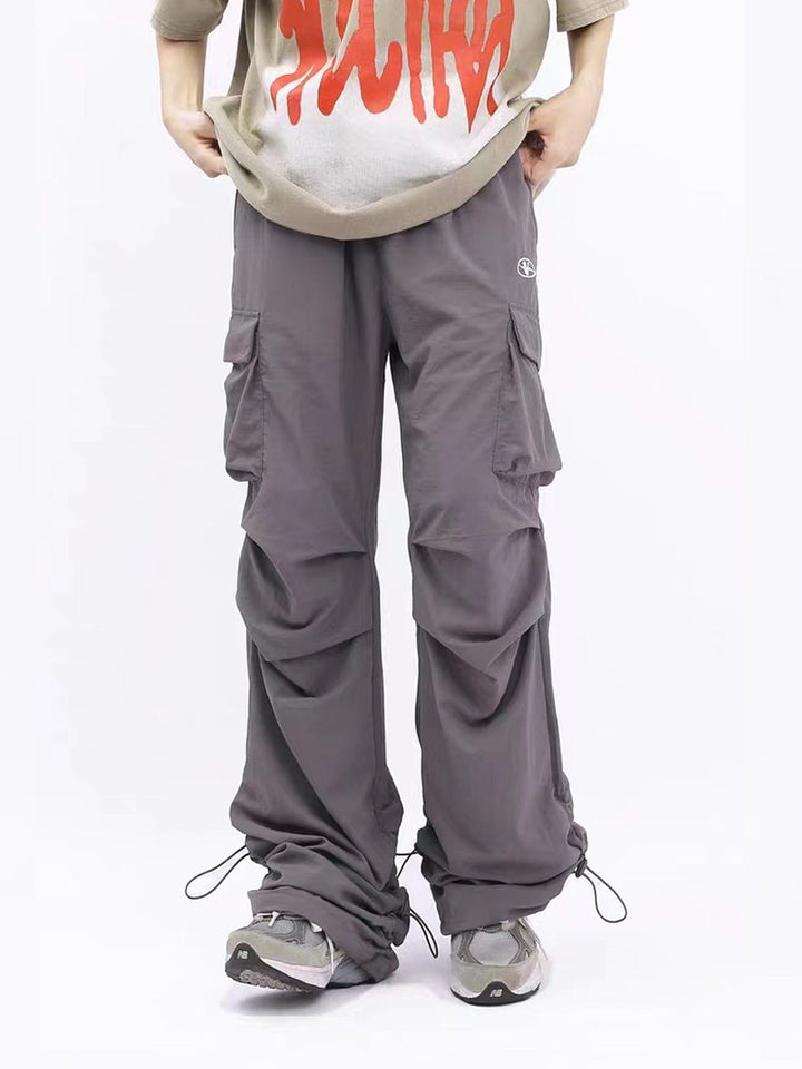 TALISHKO - Embroidered Wrinkle Cargo Pants, streetwear fashion, talishko.com