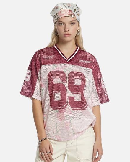 TALISHKO Floral Digital Print Mesh Jersey