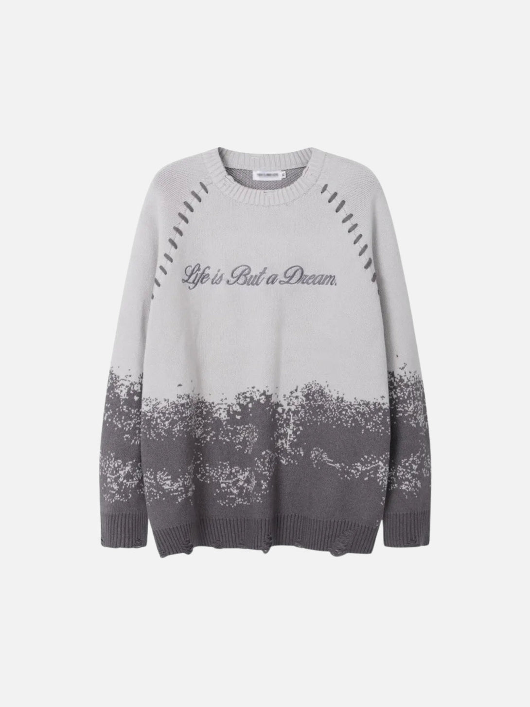 TALISHKO - Gradient Dyed Embroidered Sweater - streetwear fashion - talishko.com