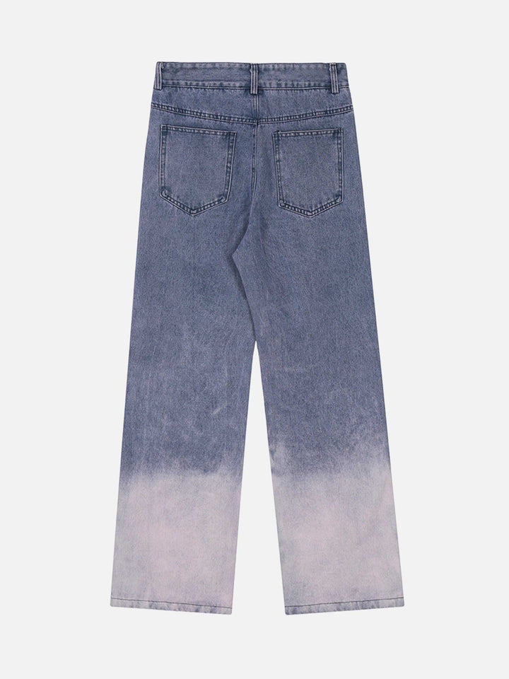 TALISHKO - Gradient Wash Denim Straight Leg Pants, streetwear fashion, talishko.com