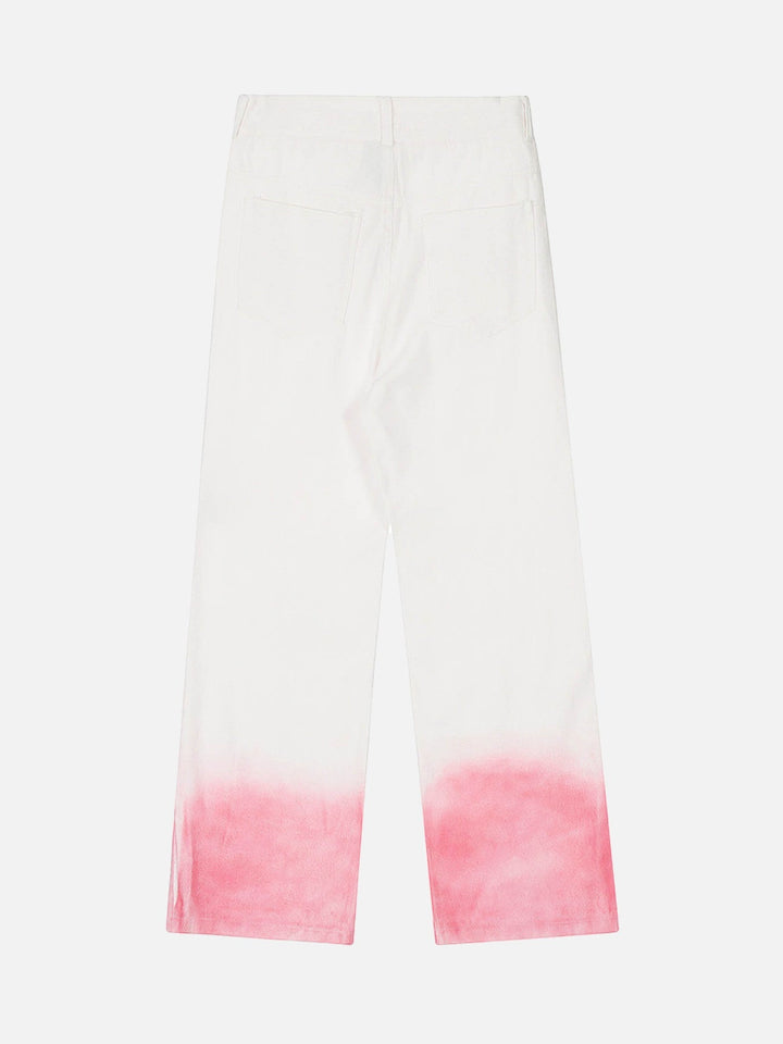 TALISHKO - Gradient Wash Denim Straight Leg Pants, streetwear fashion, talishko.com