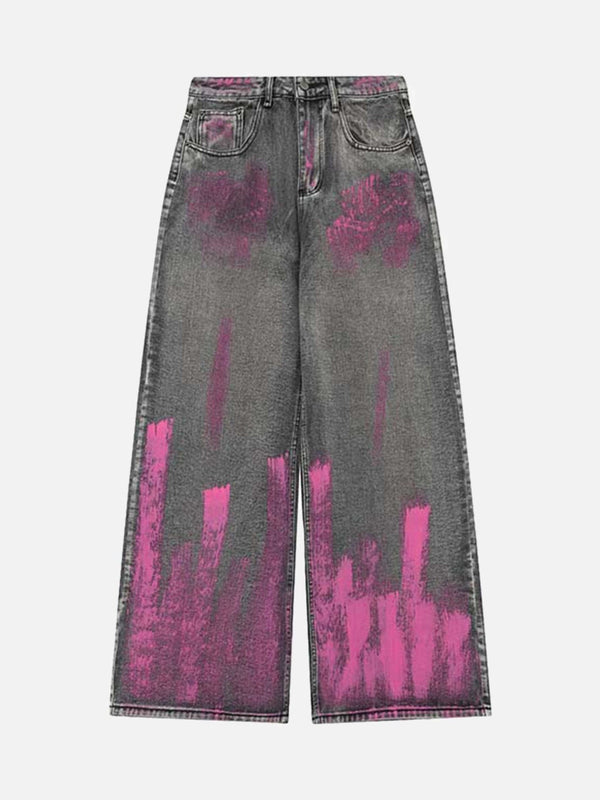 TALISHKO - Graffiti Airbrushed Washed And Distressed Jeans, streetwear fashion, talishko.com