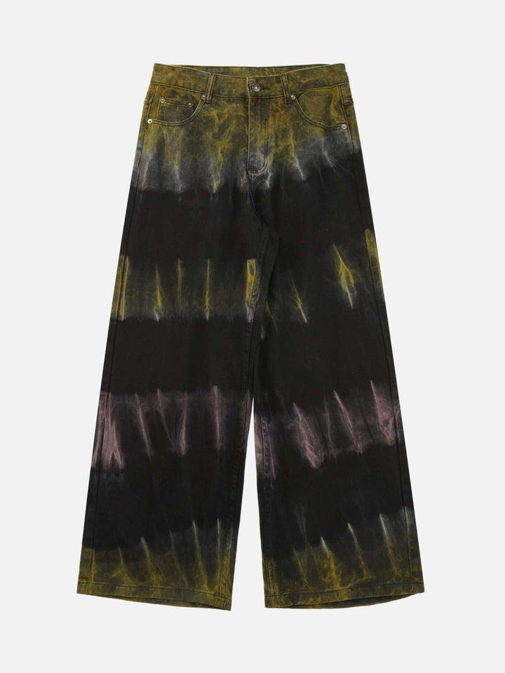 TALISHKO - Graffiti Fun Tie-Dye Straight Jeans, streetwear fashion, talishko.com