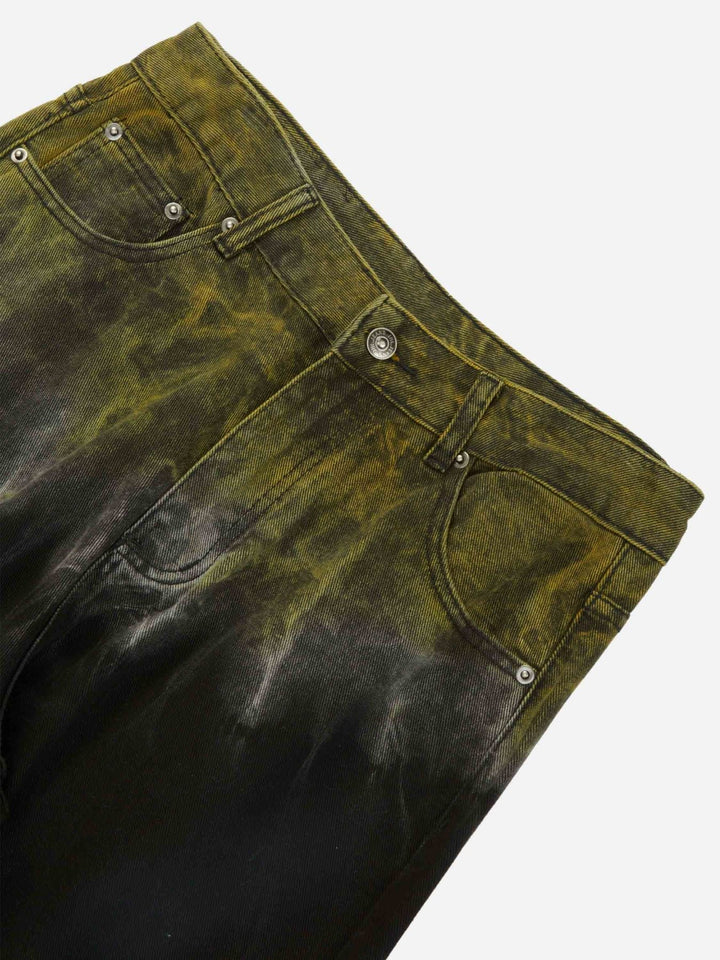 TALISHKO - Graffiti Fun Tie-Dye Straight Jeans, streetwear fashion, talishko.com