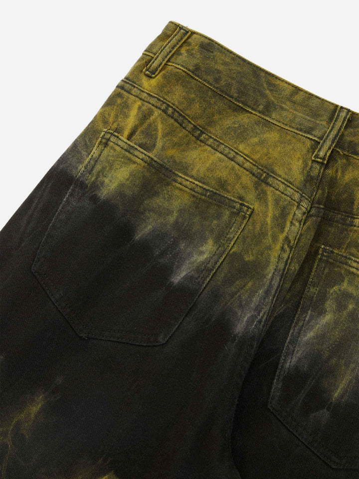 TALISHKO - Graffiti Fun Tie-Dye Straight Jeans, streetwear fashion, talishko.com