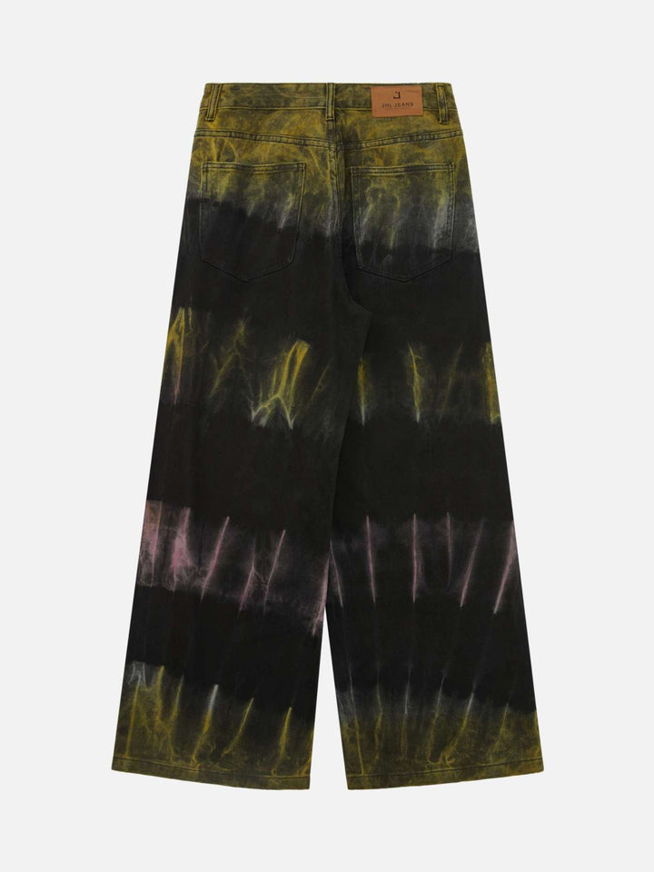 TALISHKO - Graffiti Fun Tie-Dye Straight Jeans, streetwear fashion, talishko.com