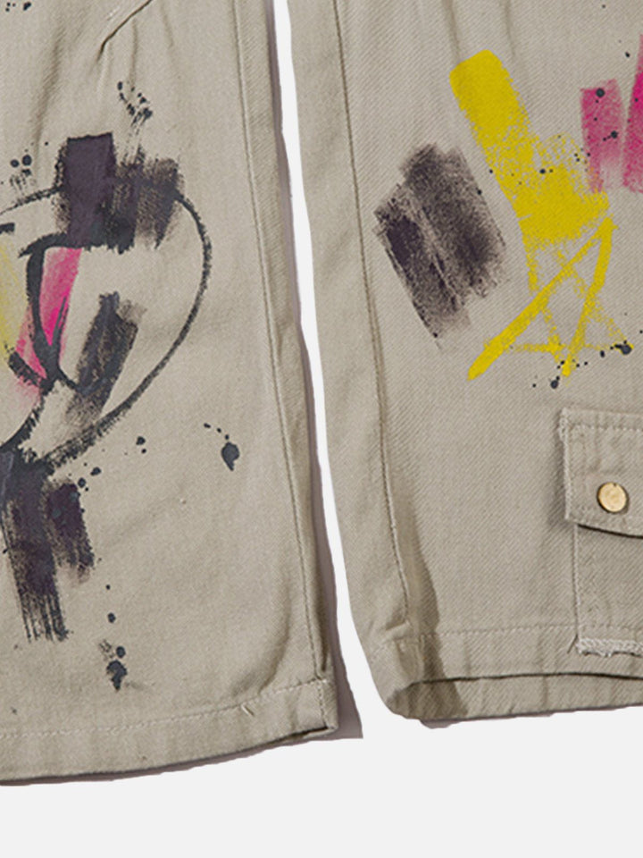 TALISHKO - Graffiti Multi Pocket Cargo Pants, streetwear fashion, talishko.com