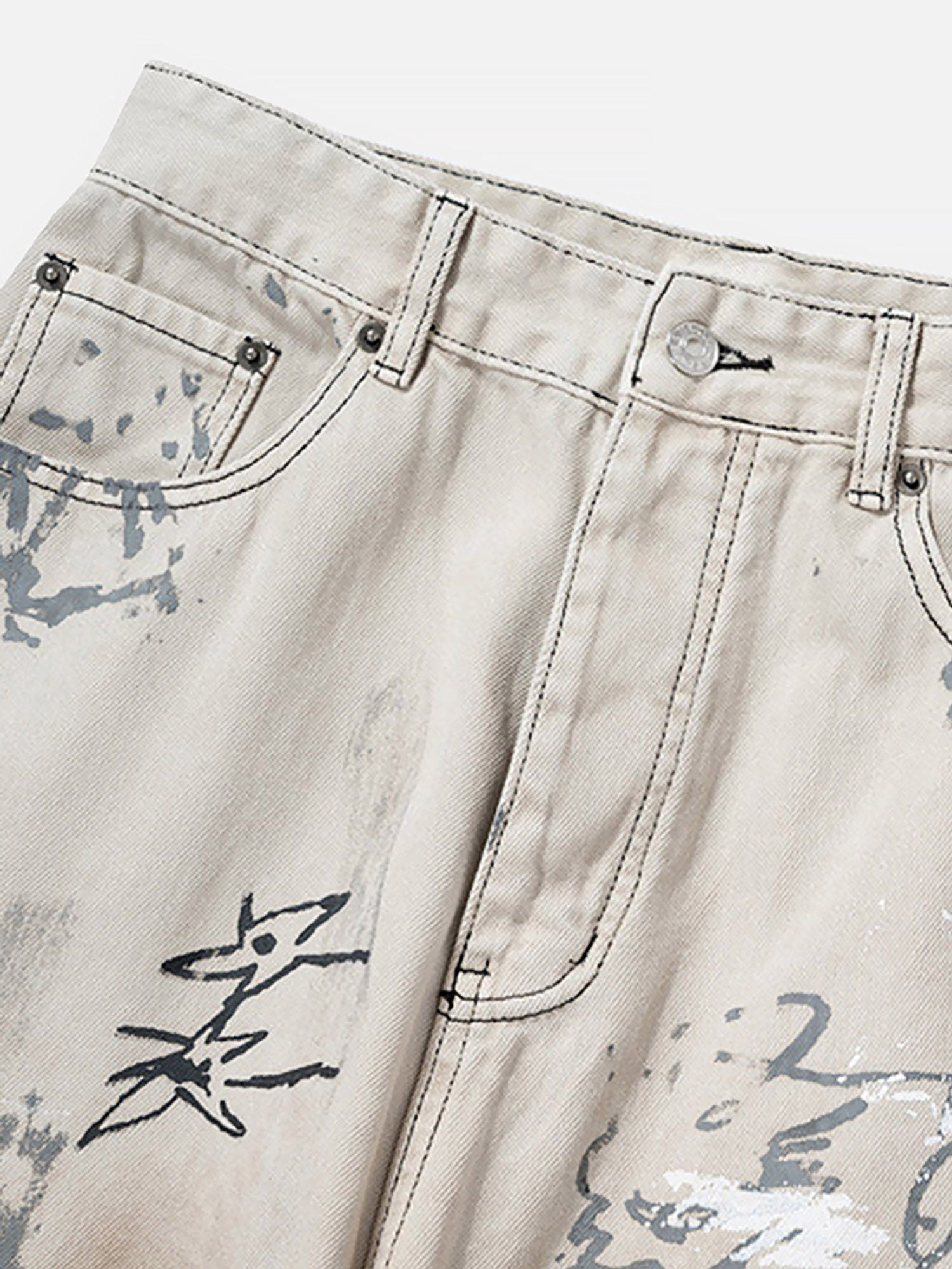 TALISHKO - Hand-painted Graffiti Baggy Jeans