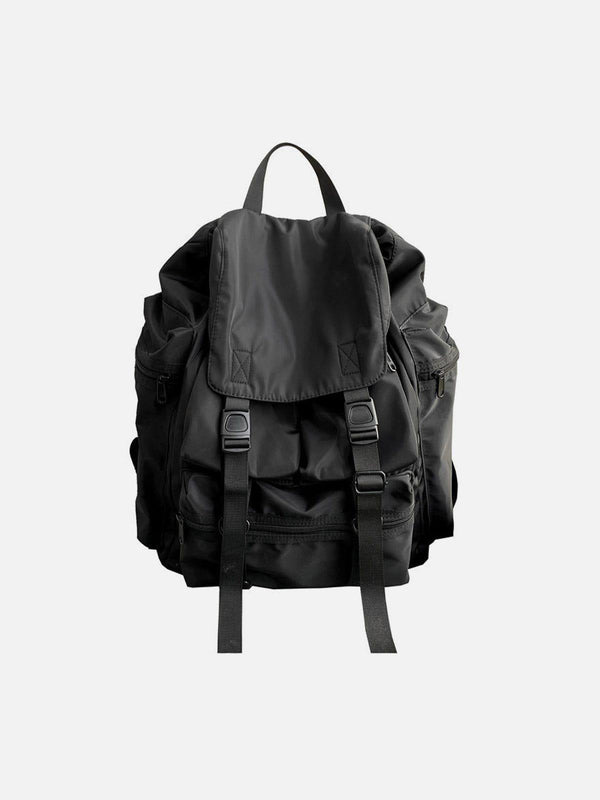 Stylish black backpack by TALISHKO, featuring a front view with spacious design ideal for urban adventures.
