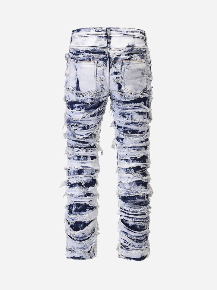 TALISHKO - High Street Old Washed Slim Fit Jeans Pants, streetwear fashion, talishko.com