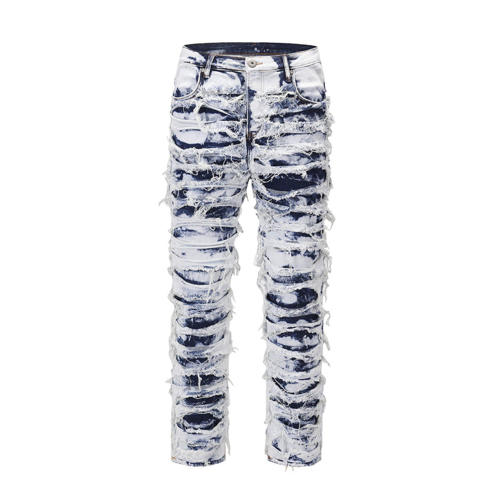 TALISHKO - High Street Old Washed Slim Fit Jeans Pants, streetwear fashion, talishko.com