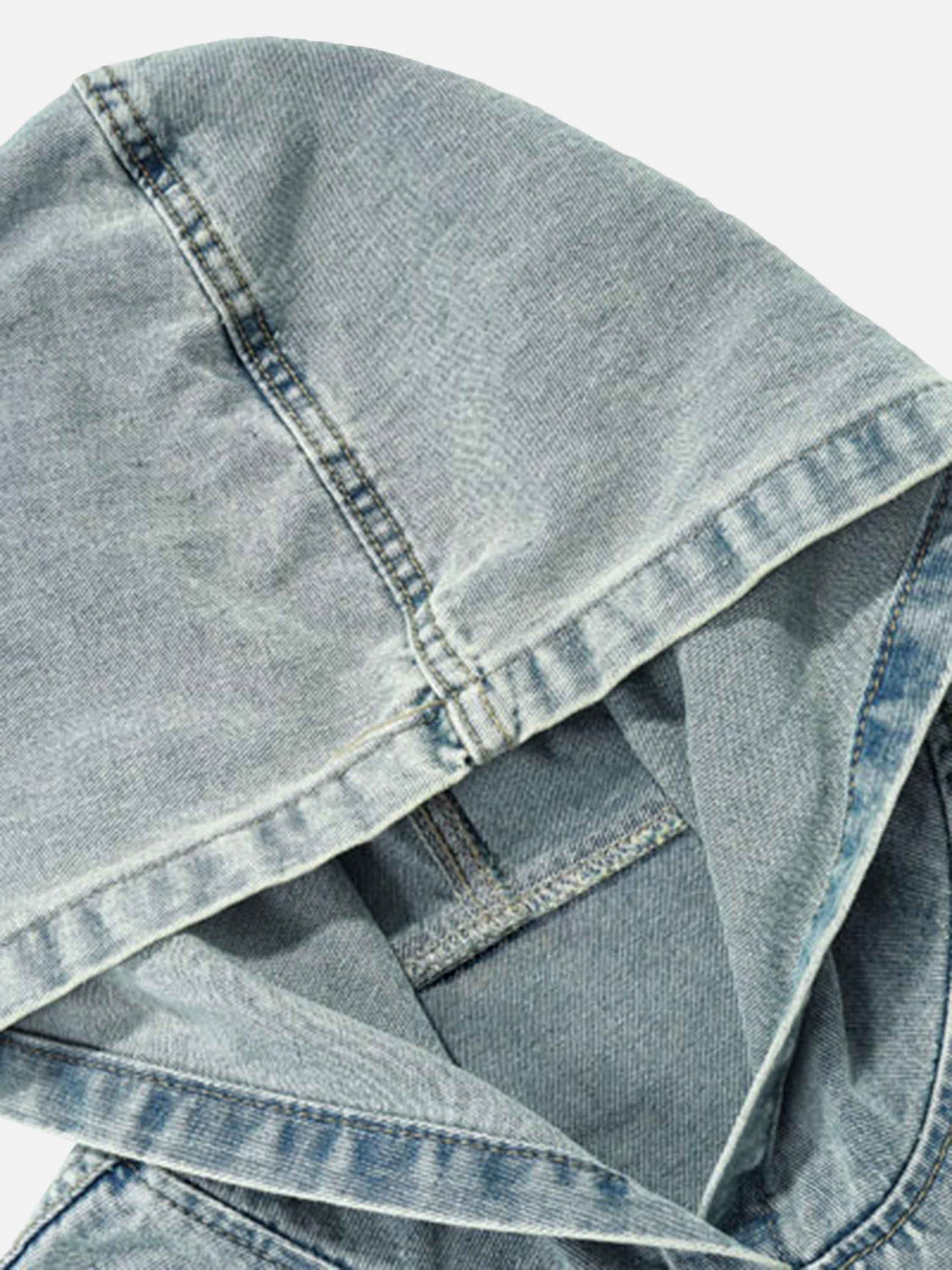 TALISHKO - High Street Washed Denim Hoodie-streetwear fashion, outfit ideas - talishko.com