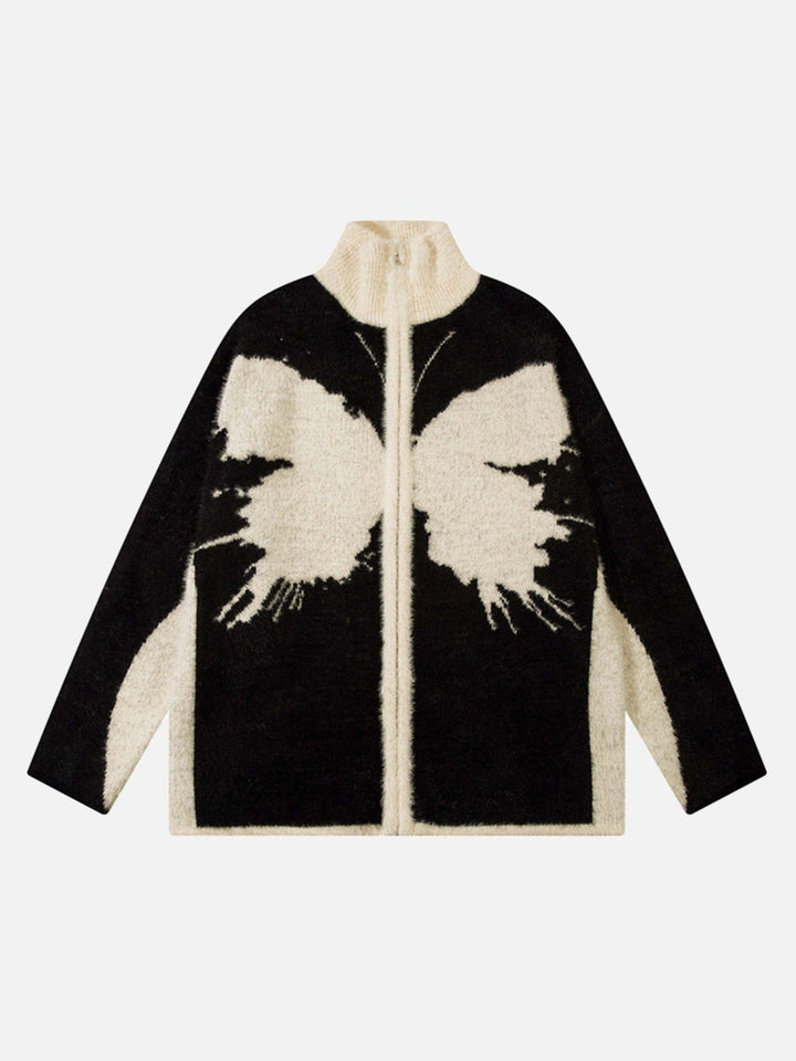 TALISHKO - Hip-hop Patchwork Contrast Butterfly Sweater - streetwear fashion - talishko.com