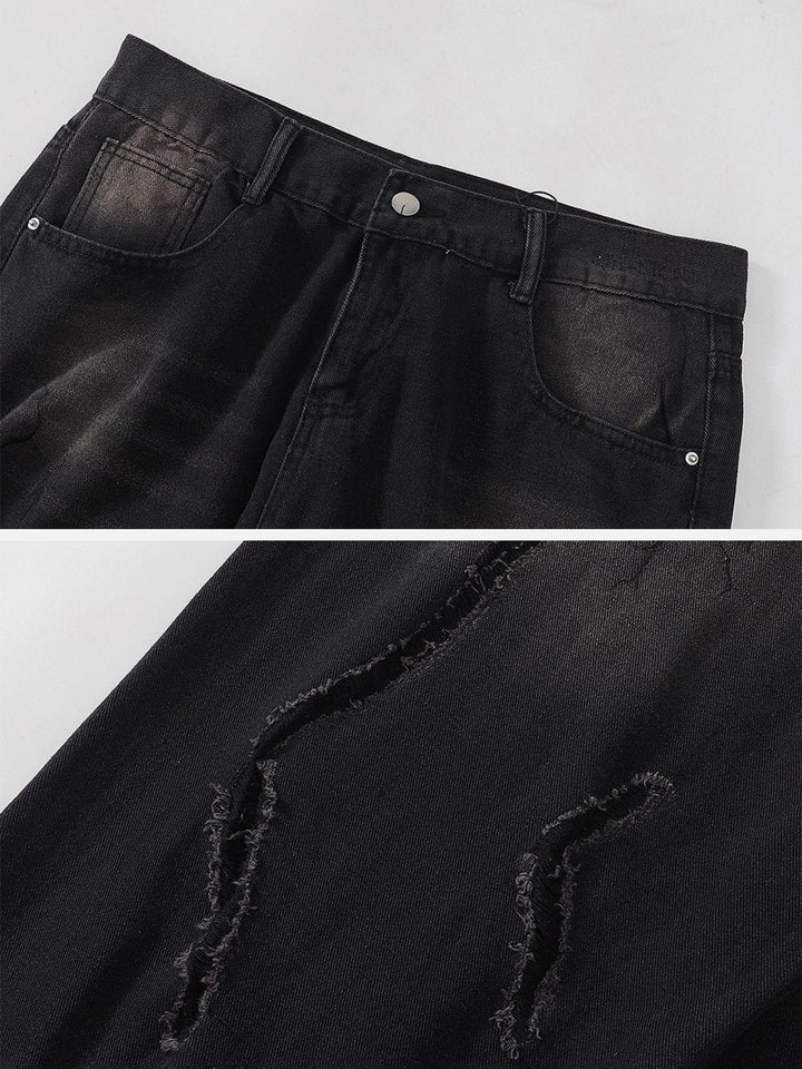 TALISHKO - Irregular Distressed Jeans, streetwear fashion, talishko.com