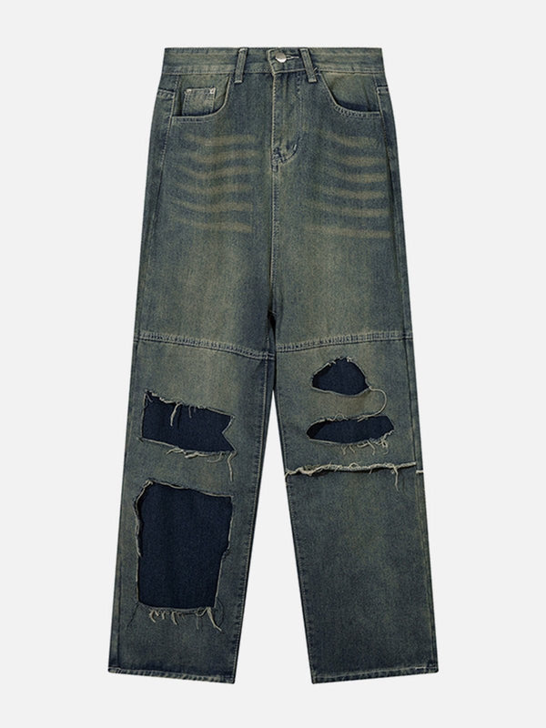 TALISHKO - Irregular Patch Jeans - streetwear fashion - talishko.com