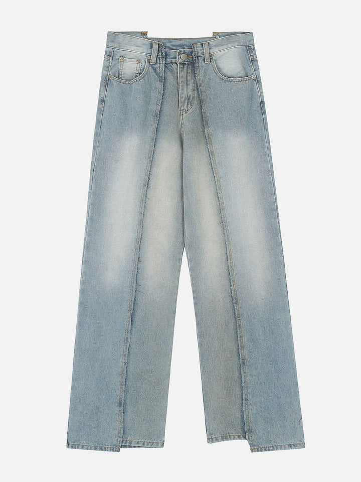 TALISHKO - Irregular Patchwork Loose Jeans, streetwear fashion, talishko.com