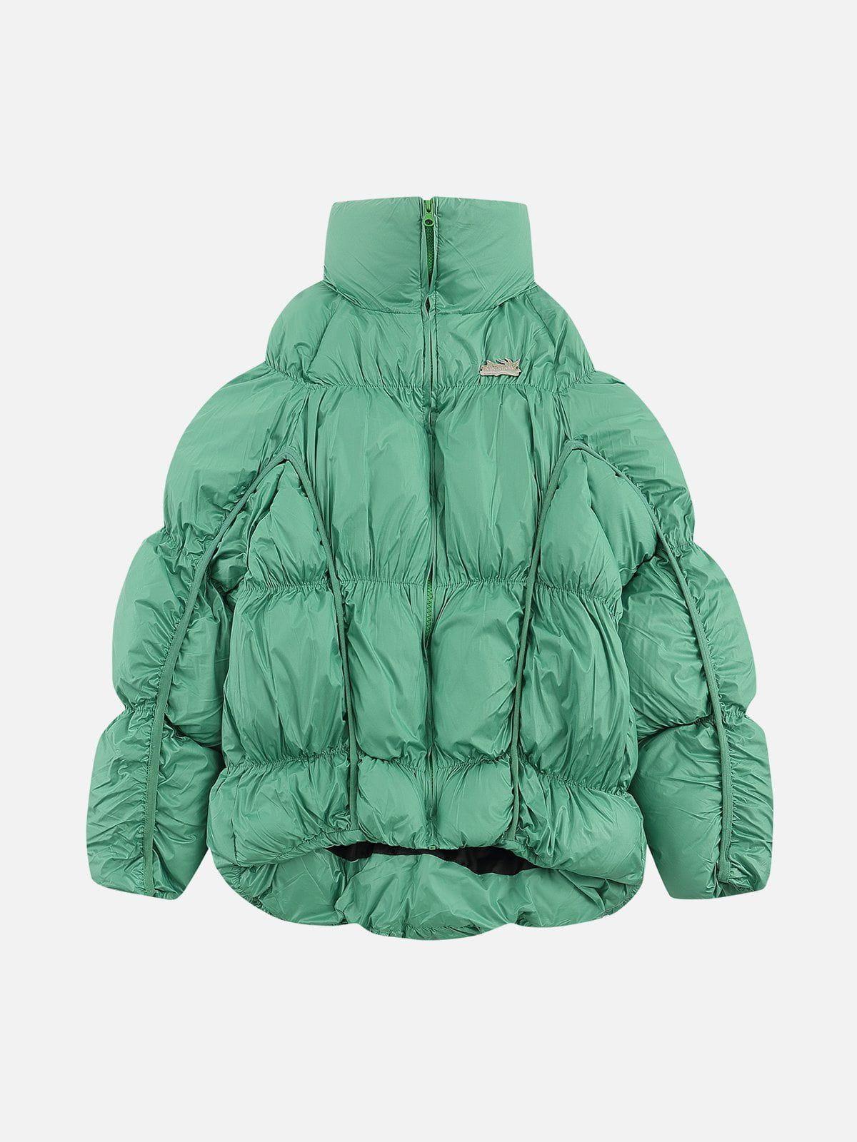 TALISHKO Irregular Split Pleats Winter Coat