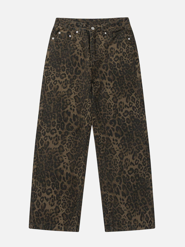 TALISHKO - Leopard Print Jeans, streetwear fashion, talishko.com