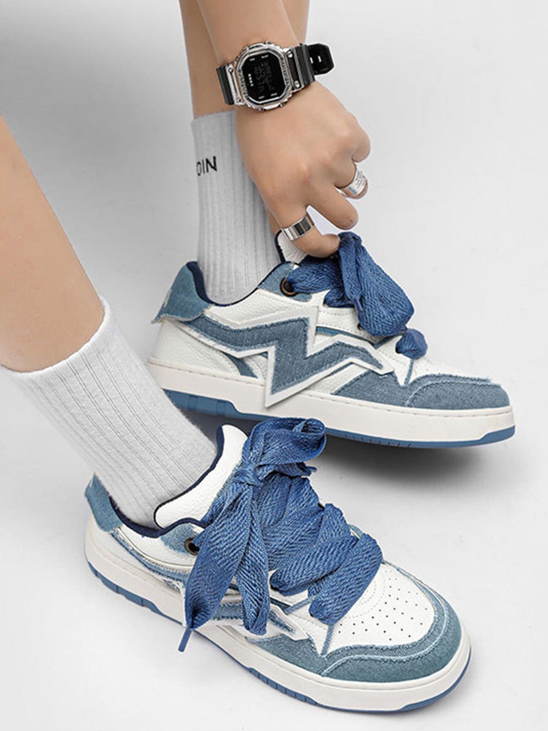 TALISHKO - Lightning Collision Color Splicing Board Shoes - streetwear fashion - talishko.com